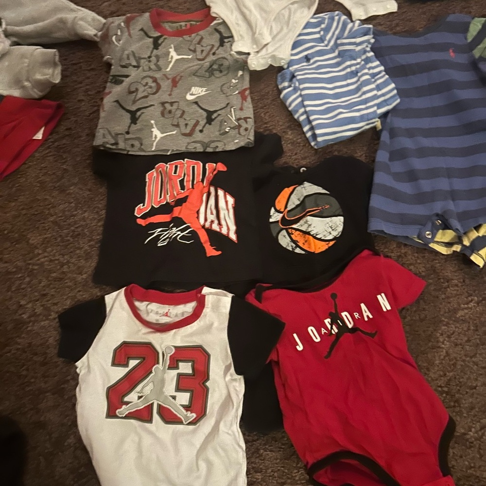 Jordan Kids Tee - Black, Red, and Gray